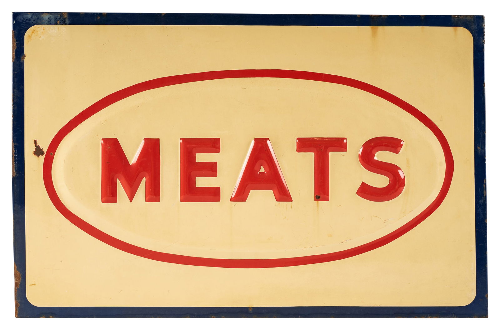 Meats Grocery Butcher Embossed SSP Sign (1 of 2)