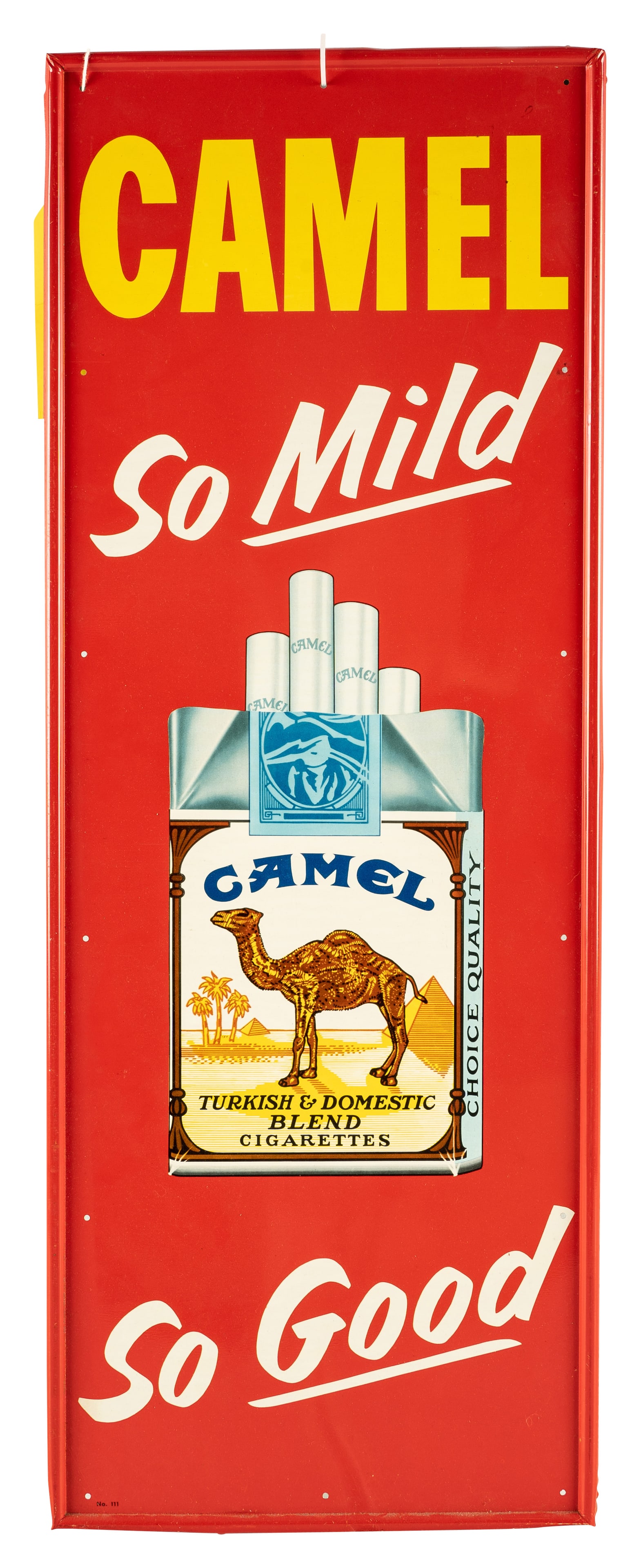 Camel So Mild So Good Single Sided Tin Sign w/ Cigarette Pack (1 of 2)