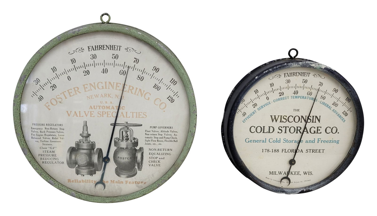 Foster Engineering and Wisconsin Cold Storage Co. Round Thermometers (1 of 1)