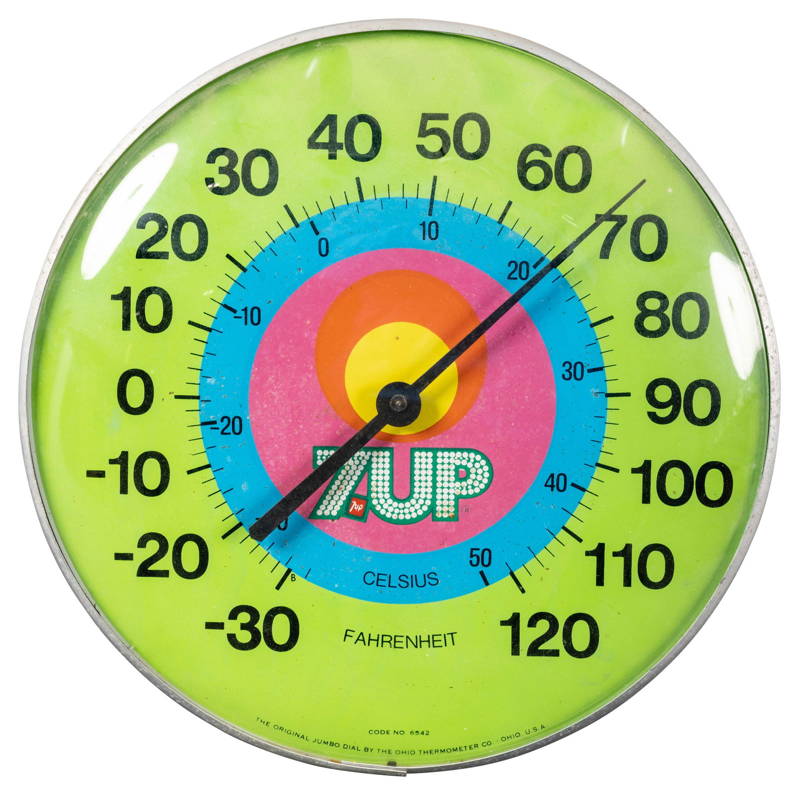 7Up Round Thermometer (1 of 2)