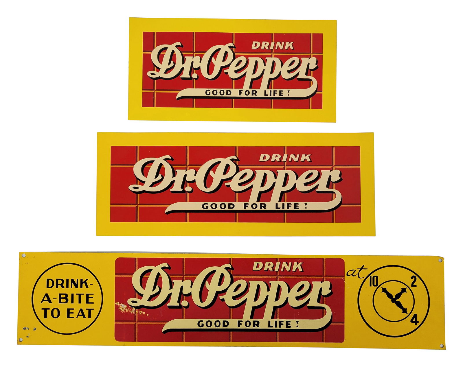 Lot of 3 Dr Pepper Tin Signs (1 of 1)
