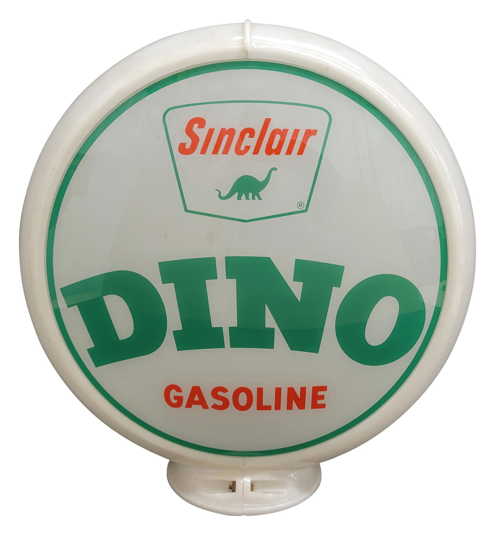 Sinclair Dino Gasoline 13.5" Complete Gas Pump Globe w/ Capco Body (1 of 2)
