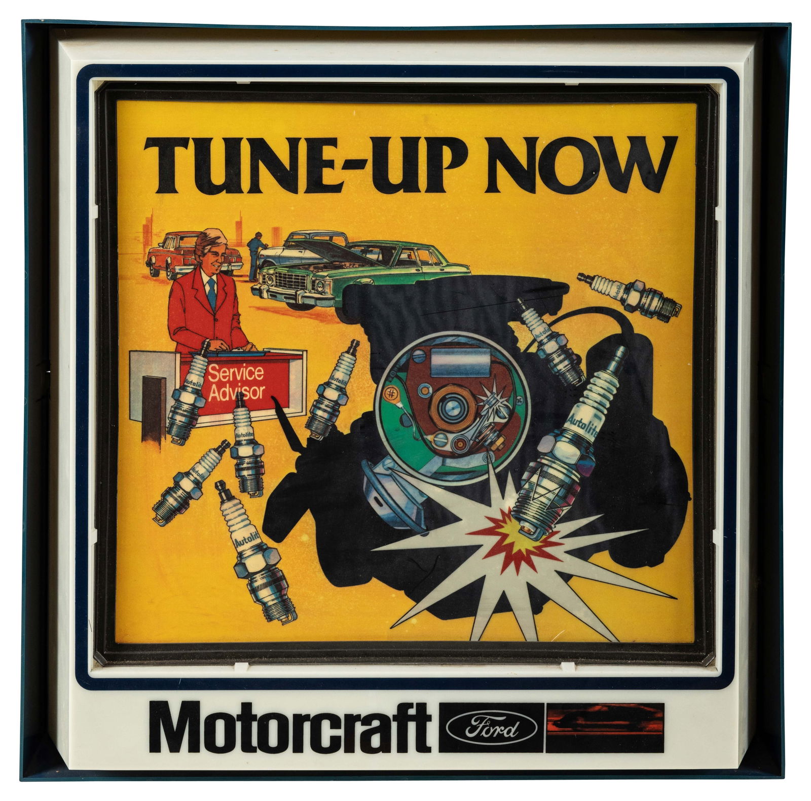 Ford Motorcraft Tune Up Now Motion Lighted Advertising Sign (1 of 3)