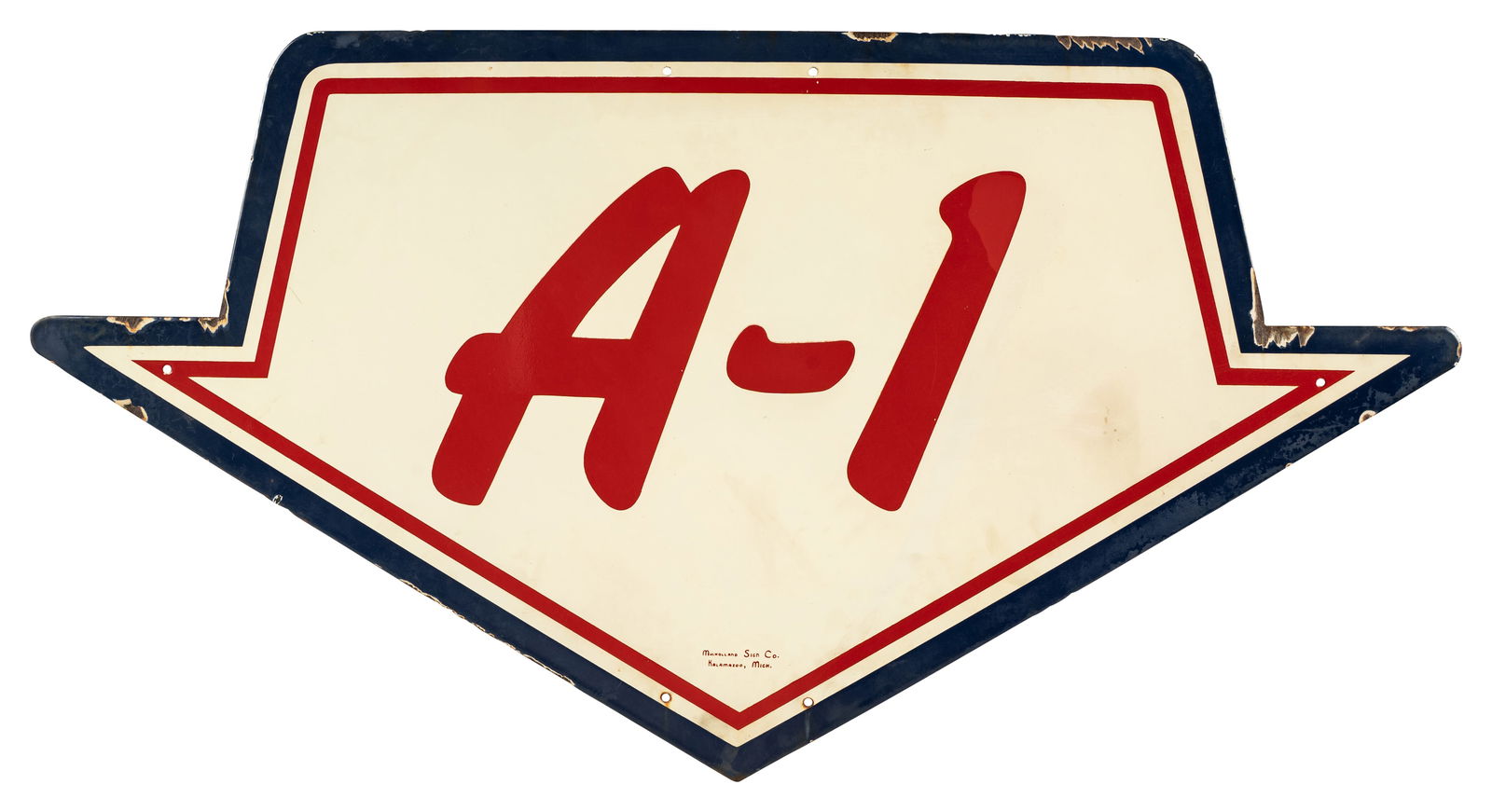 Ford A-1 Used Cars Die Cut Single Sided Porcelain Sign (1 of 2)