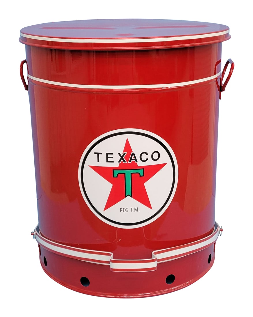 Large Texaco Service Station Rag Can (1 of 1)