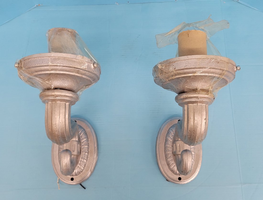 Pair of Metal Globe Wall Scones (1 of 2)