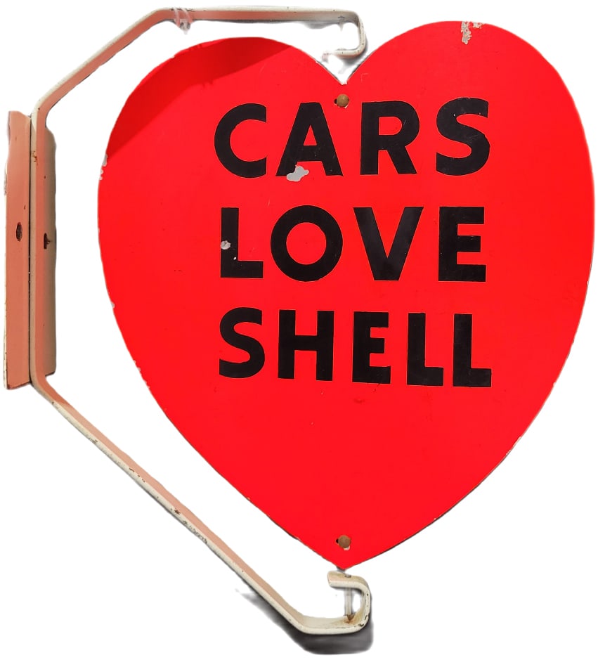 Cars Love Shell Gas Station Spinner Sign (1 of 1)