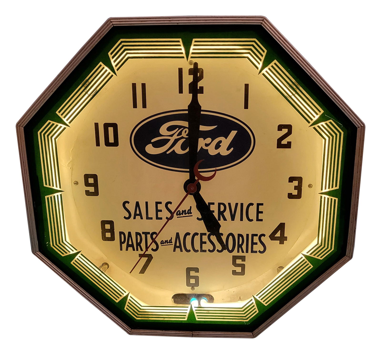 Ford Neon Sales And Service 18" Octagon Clock (1 of 5)