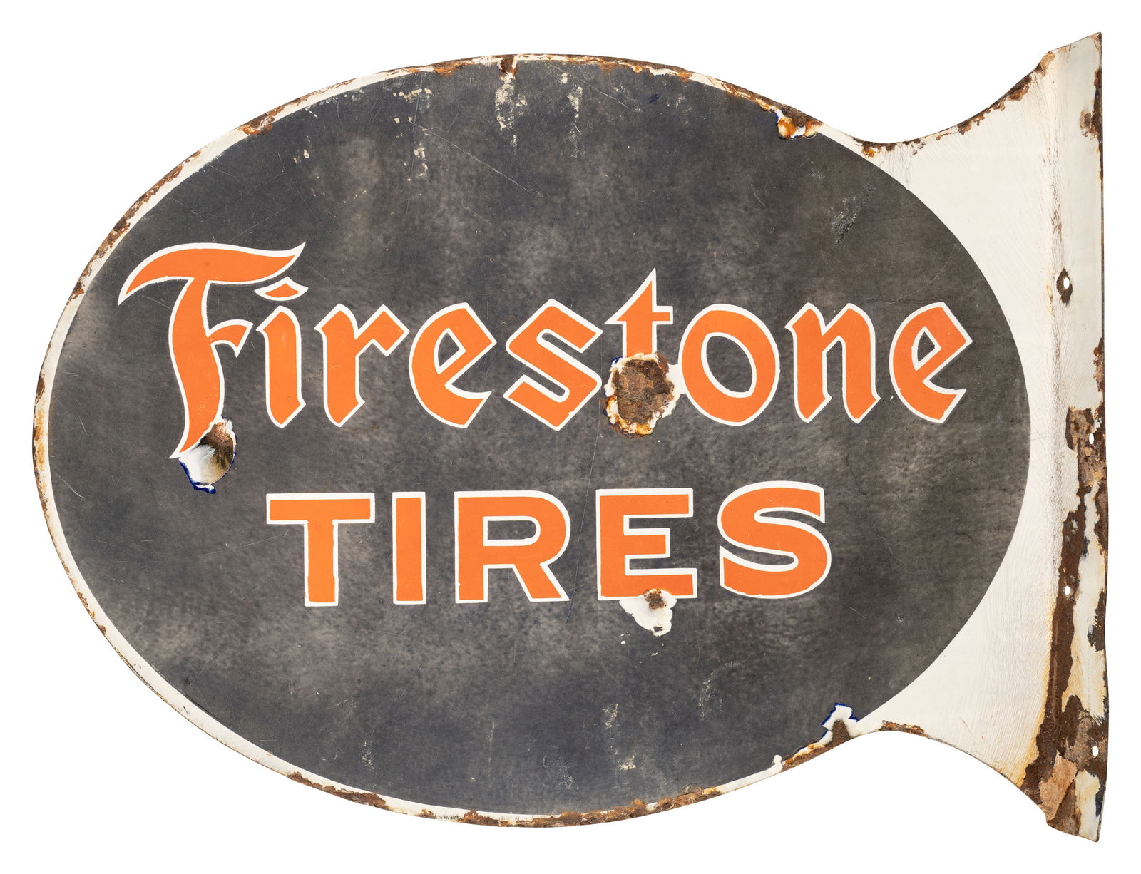 Firestone Tires Double Sided Porcelain Flange Sign (1 of 2)
