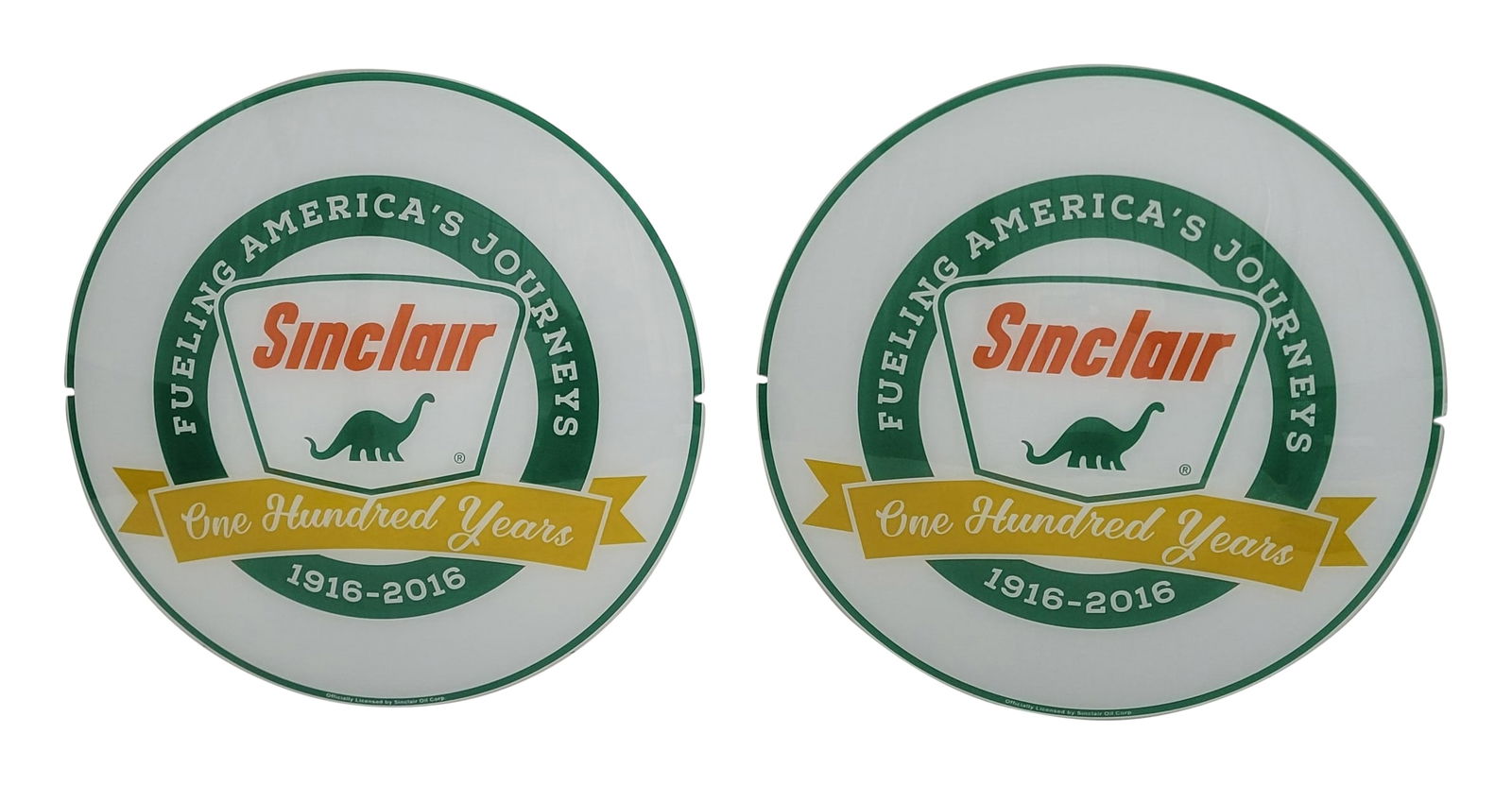 Sinclair 100 Year Anniversary 13.5" Gas Pump Globe Lenses (1 of 1)