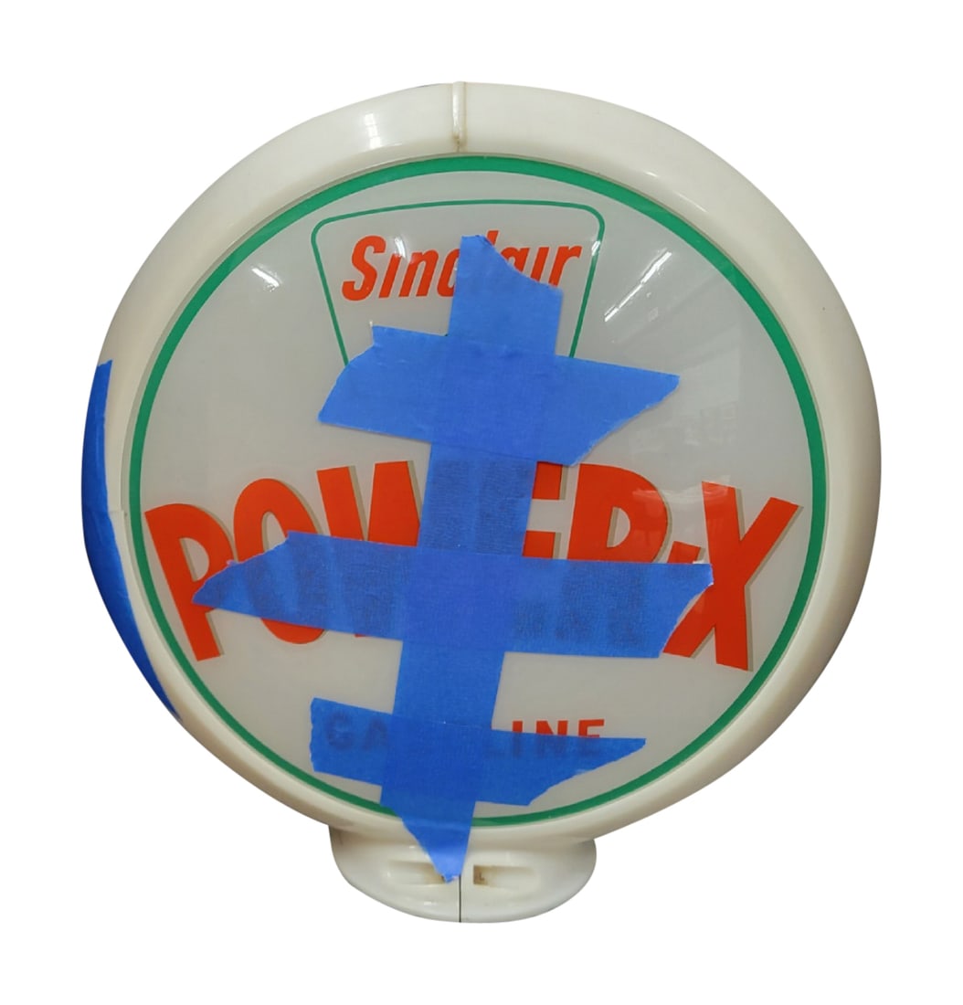 Sinclair Power X Gasoline Broken 13.5" Single Lens Globe on Capco Body (1 of 2)