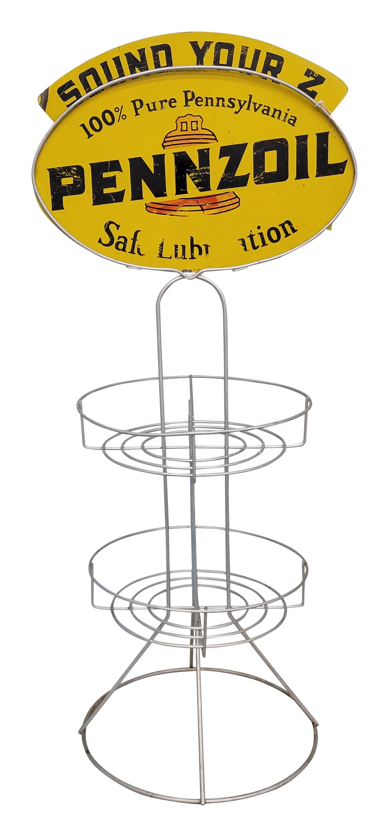 Pennzoil Sound Your Z Motor Oil Can Display Rack Stand (1 of 2)