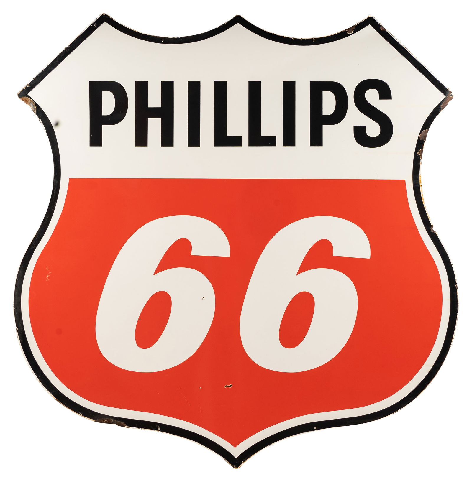 Phillips 66 Gasoline 72" Double Sided Porcelain ID Sign (1 of 2)
