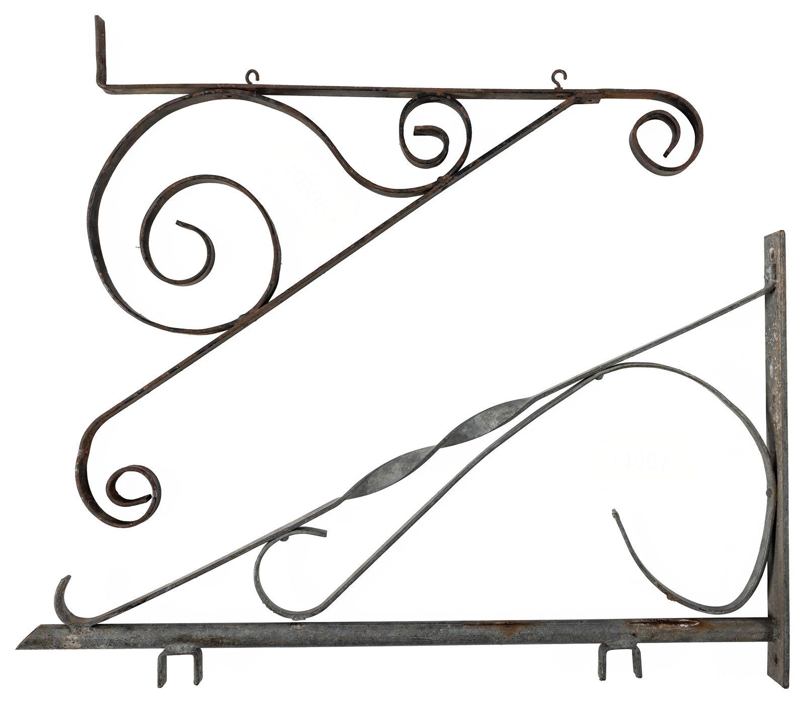 Lot of 2 Metal Sign Brackets (1 of 1)