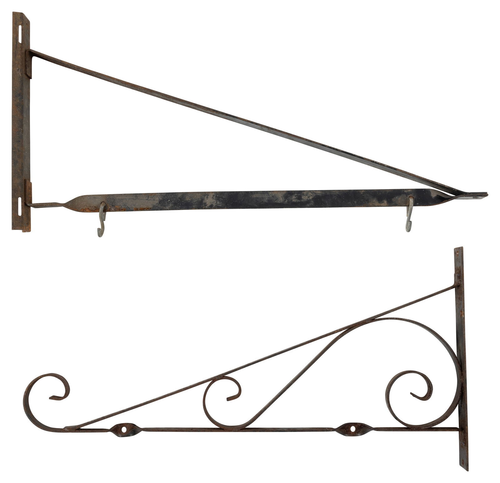 Lot of 2 Heavy Metal Sign Brackets (1 of 1)