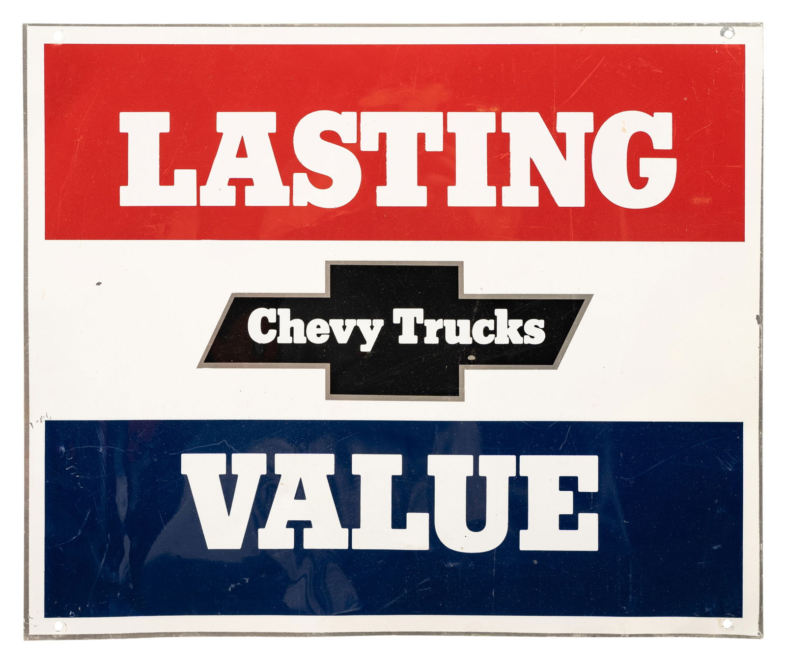 Chevy Trucks Lasting Value DST Sign w/ Logo (1 of 2)