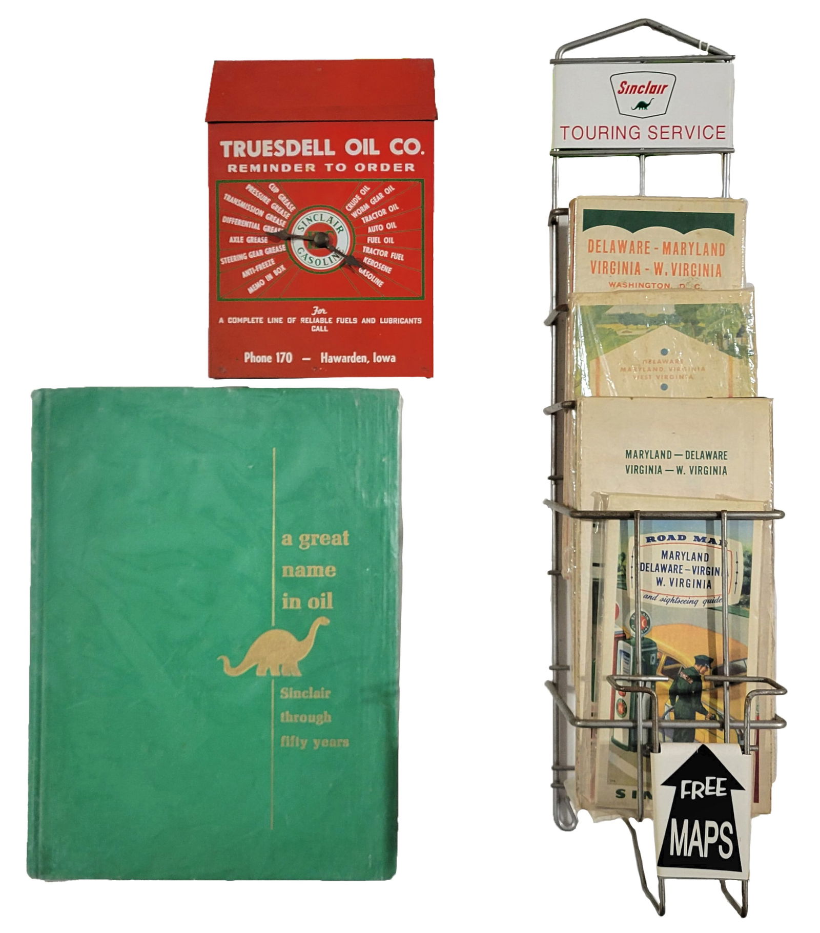 Sinclair Map Rack Reminder Box & 50 Year Book (1 of 1)
