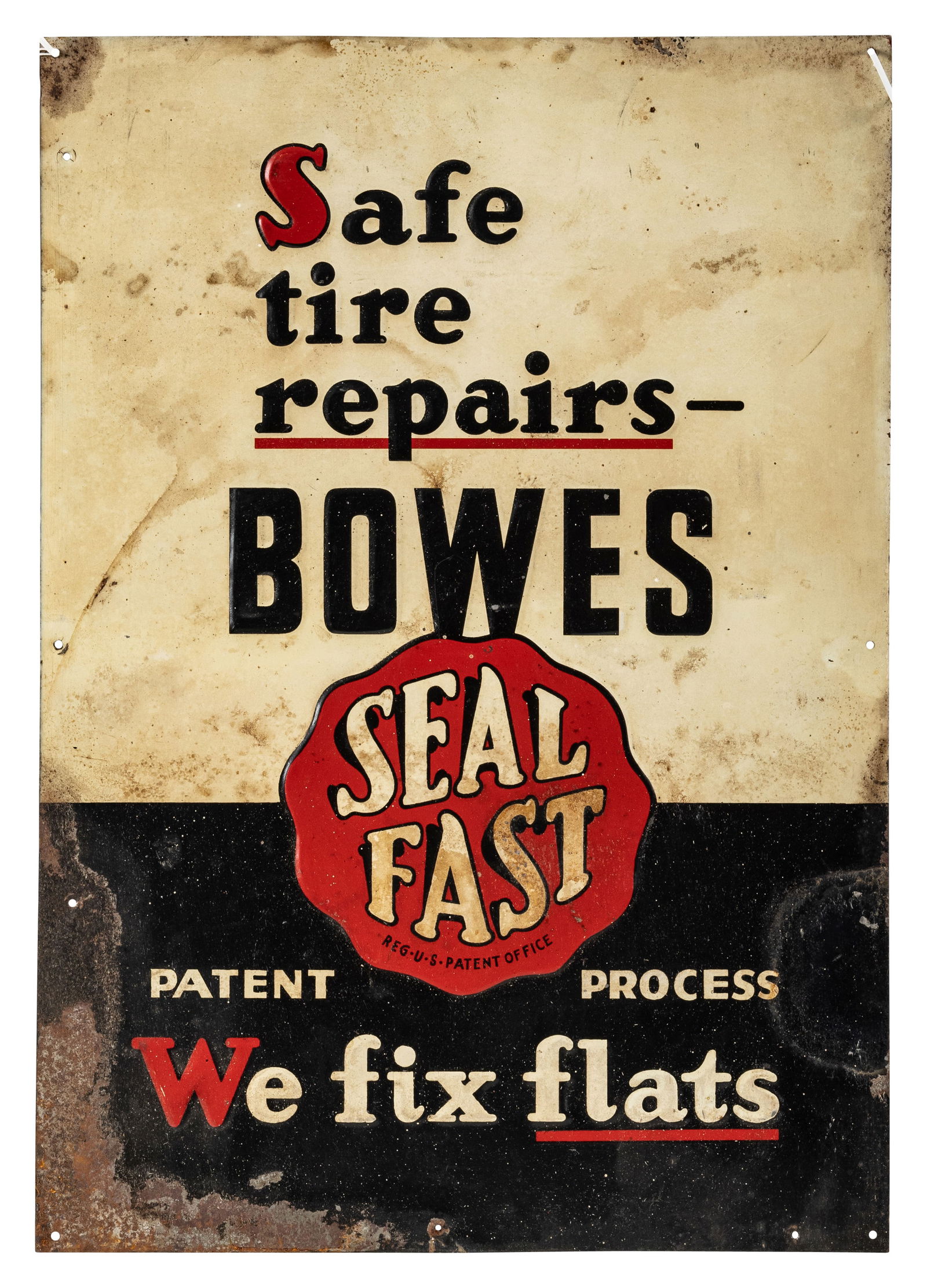 Bowes Seal Fast Safe Tire Repairs SST Sign w/ Logo (1 of 2)