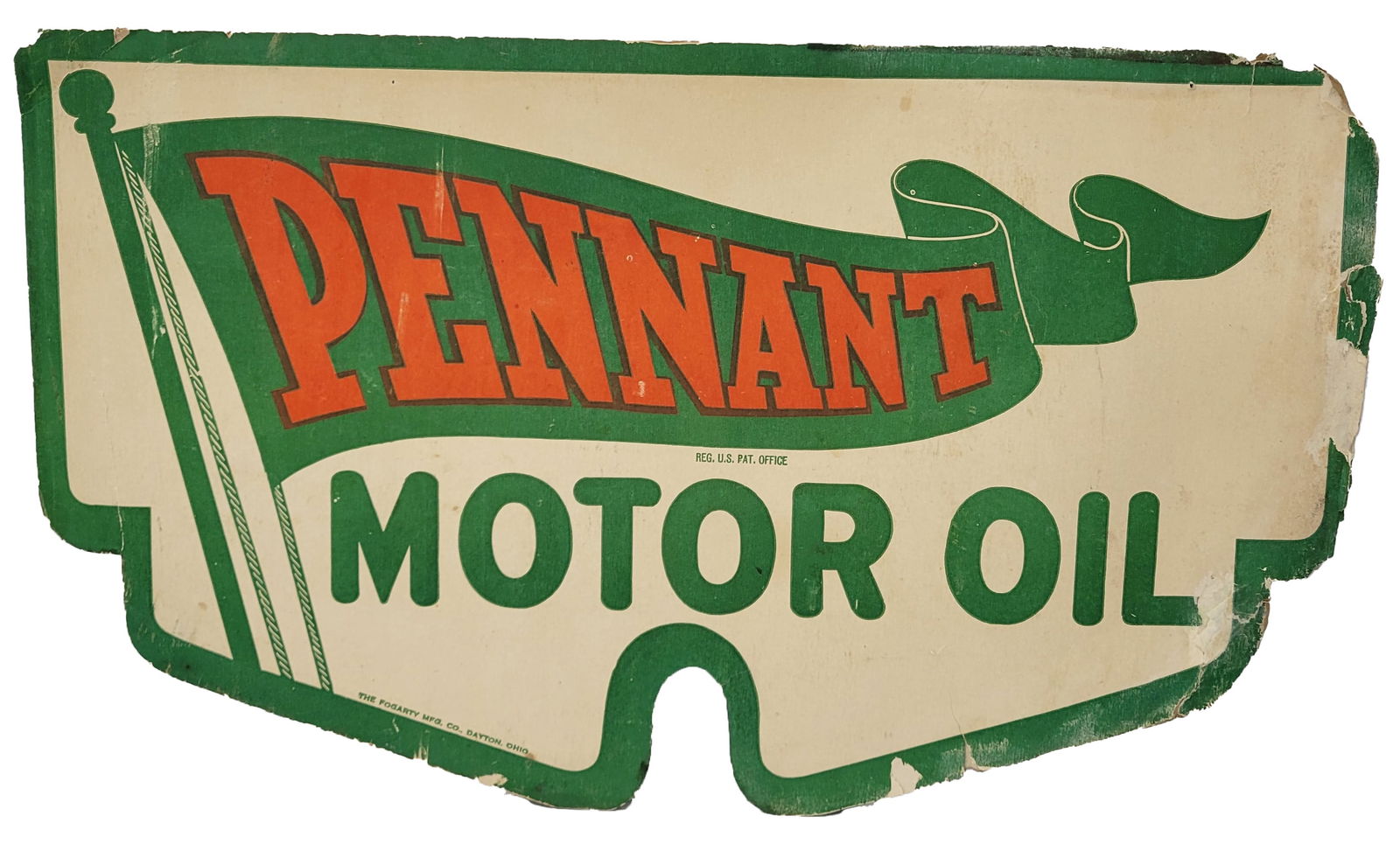 Pierce Pennant Gasoline Cardboard Winterfront Sign (1 of 2)