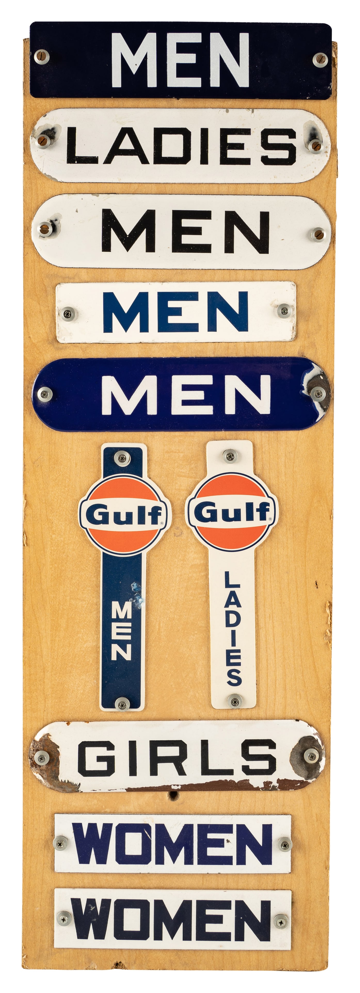 Lot of 10 Various SSP Restroom Signs Gulf Girls Women Men Ladies (1 of 2)