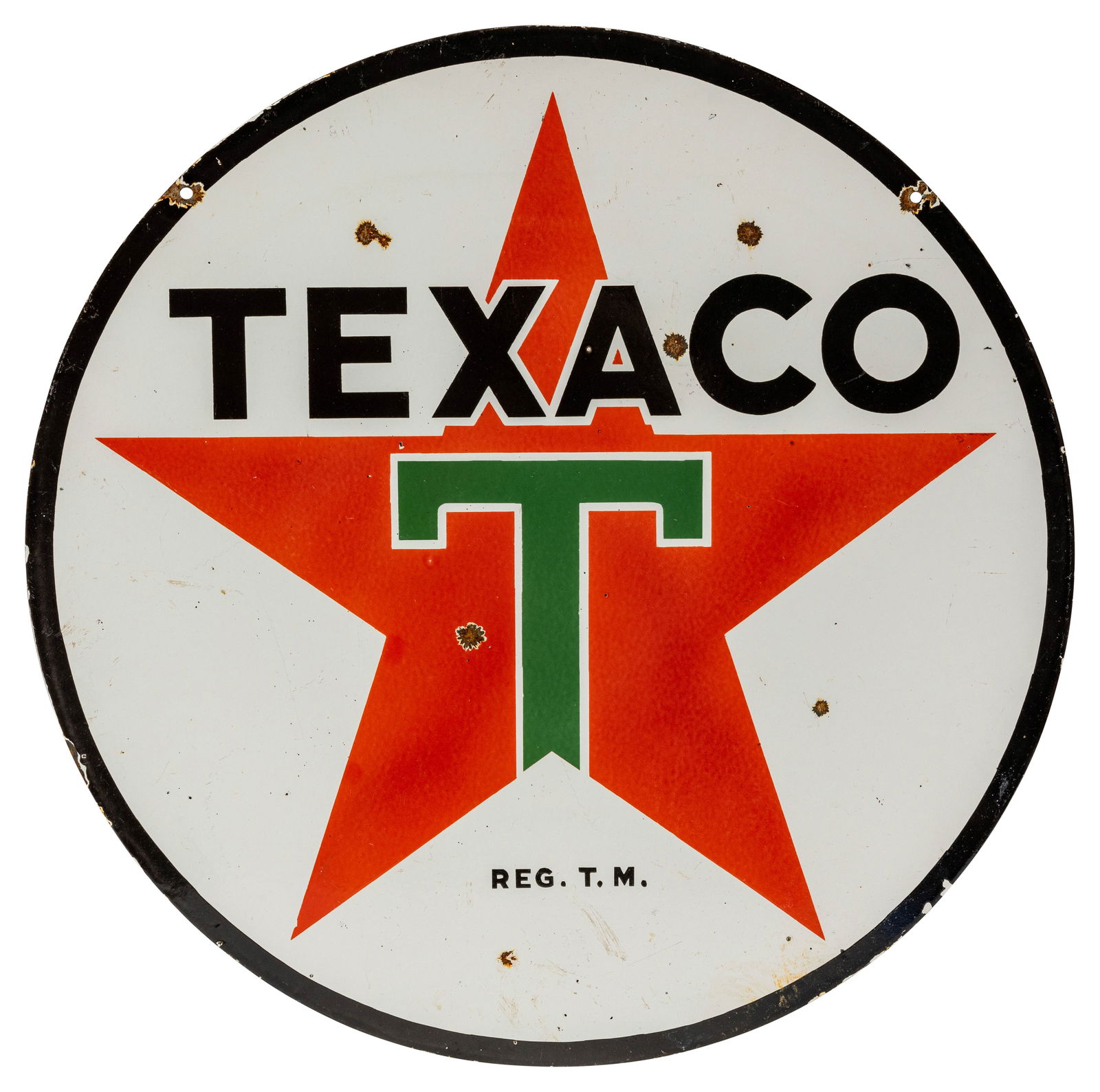 Texaco 30" Double Sided Porcelain Sign (1 of 2)