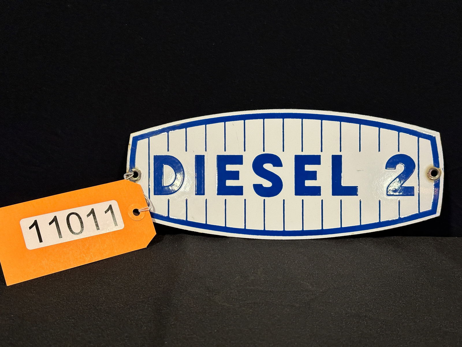 Diesel 2 porcelain pump plate sign (1 of 2)