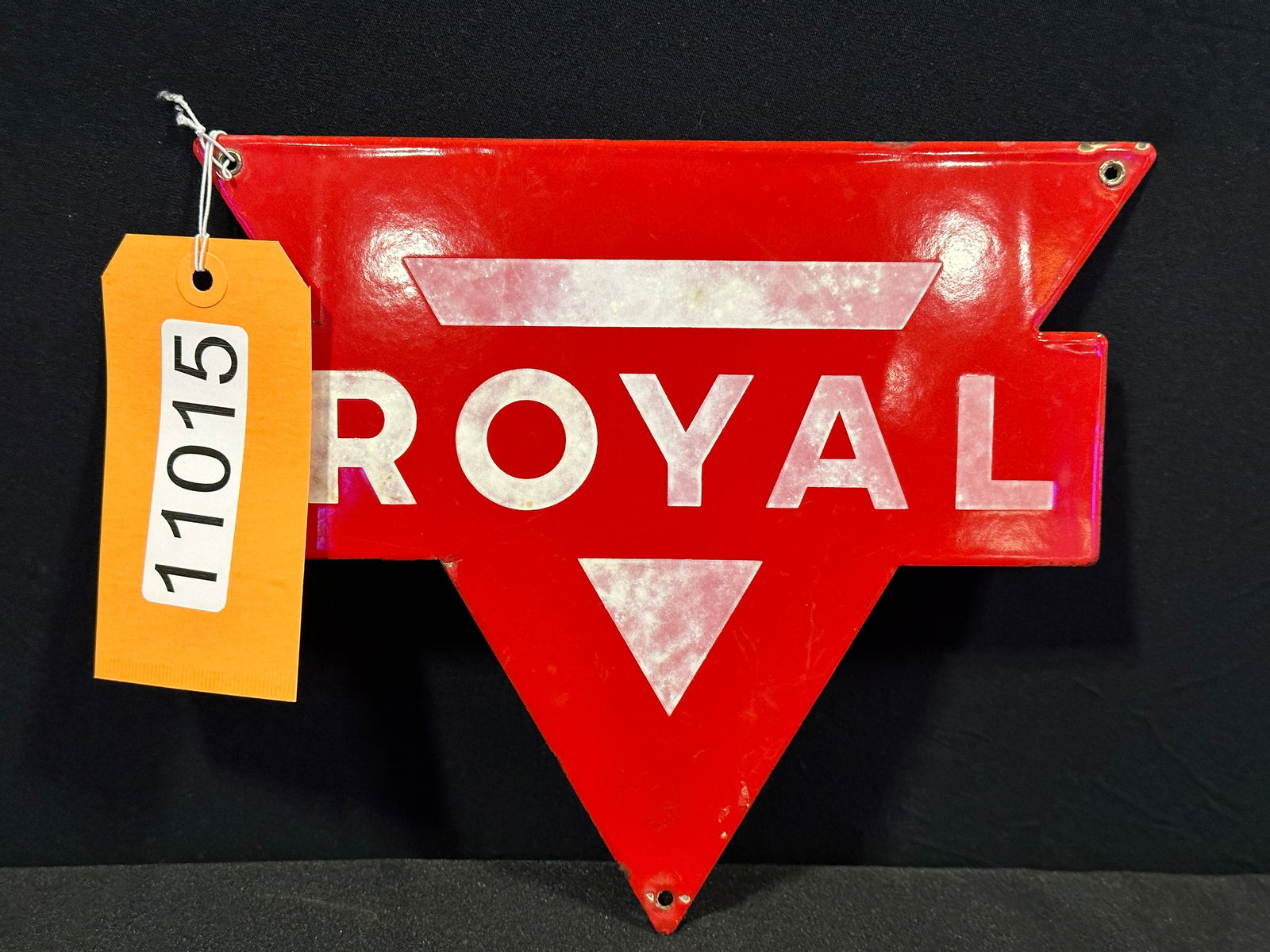 Conoco Royal Gasoline porcelain pump plate sign (1 of 2)