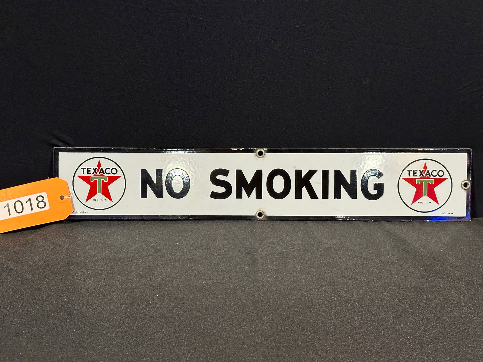 Texaco No Smoking porcelain sign (1 of 2)