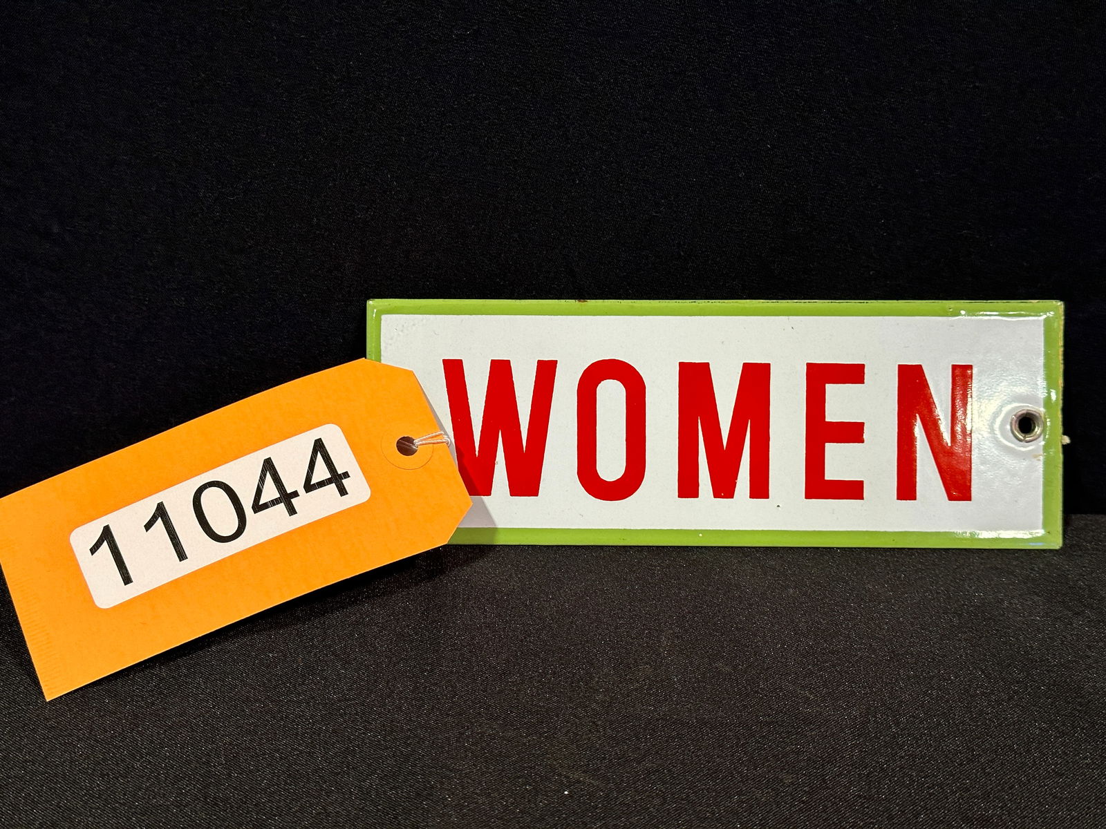 Associated Women restroom porcelain sign (1 of 2)