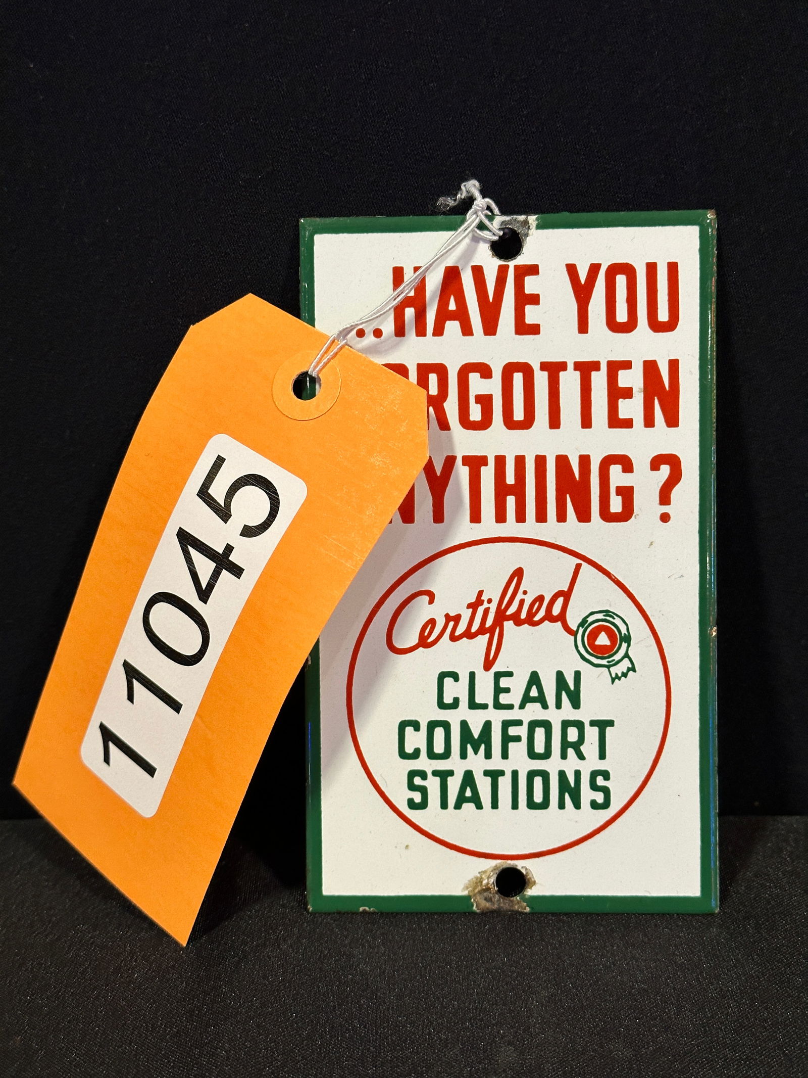 Associated Certified Clean Comfort Stations sign (1 of 2)