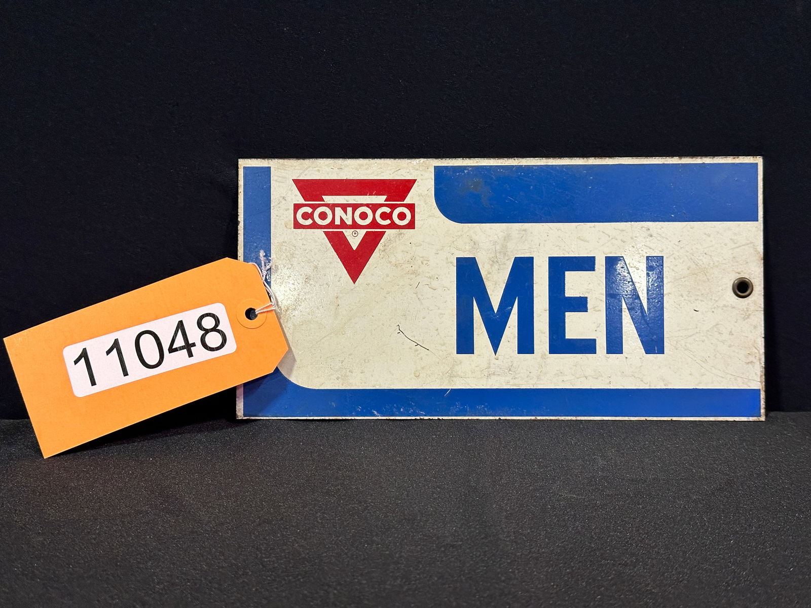Conoco Tin metal Men rest room sign (1 of 2)