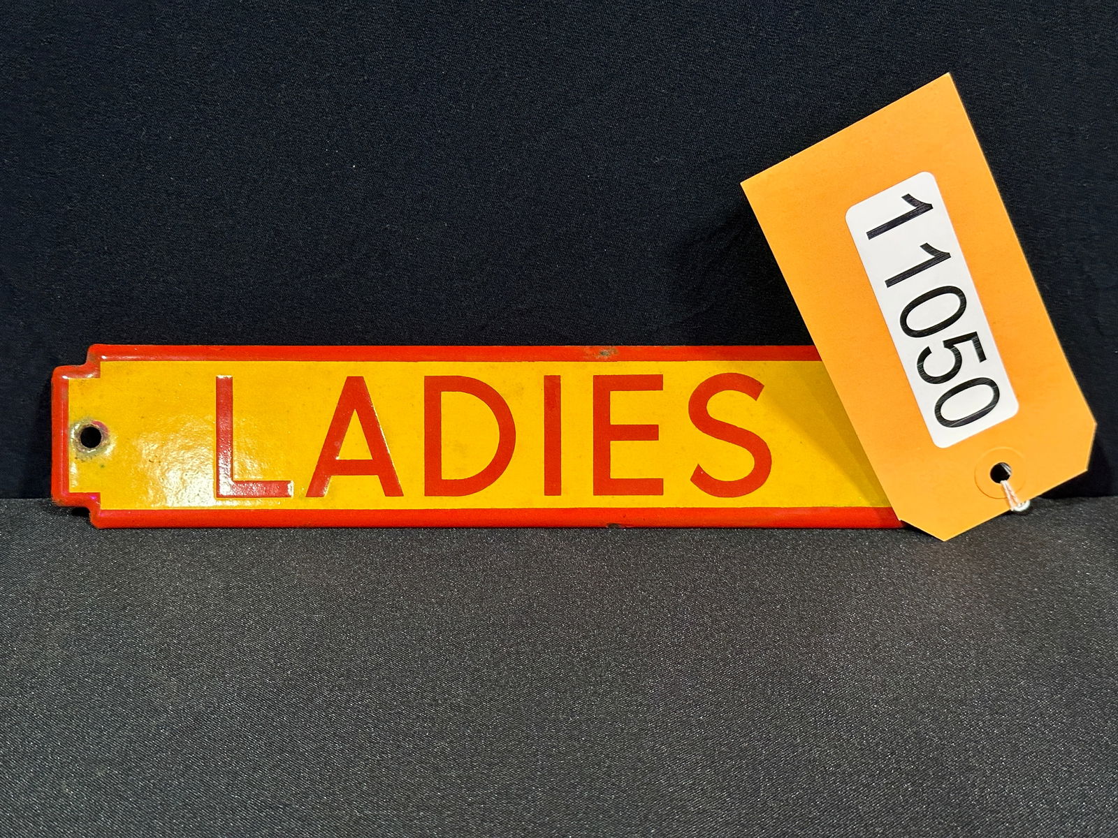 Shell Porcelain ladies restroom sign (1 of 2)