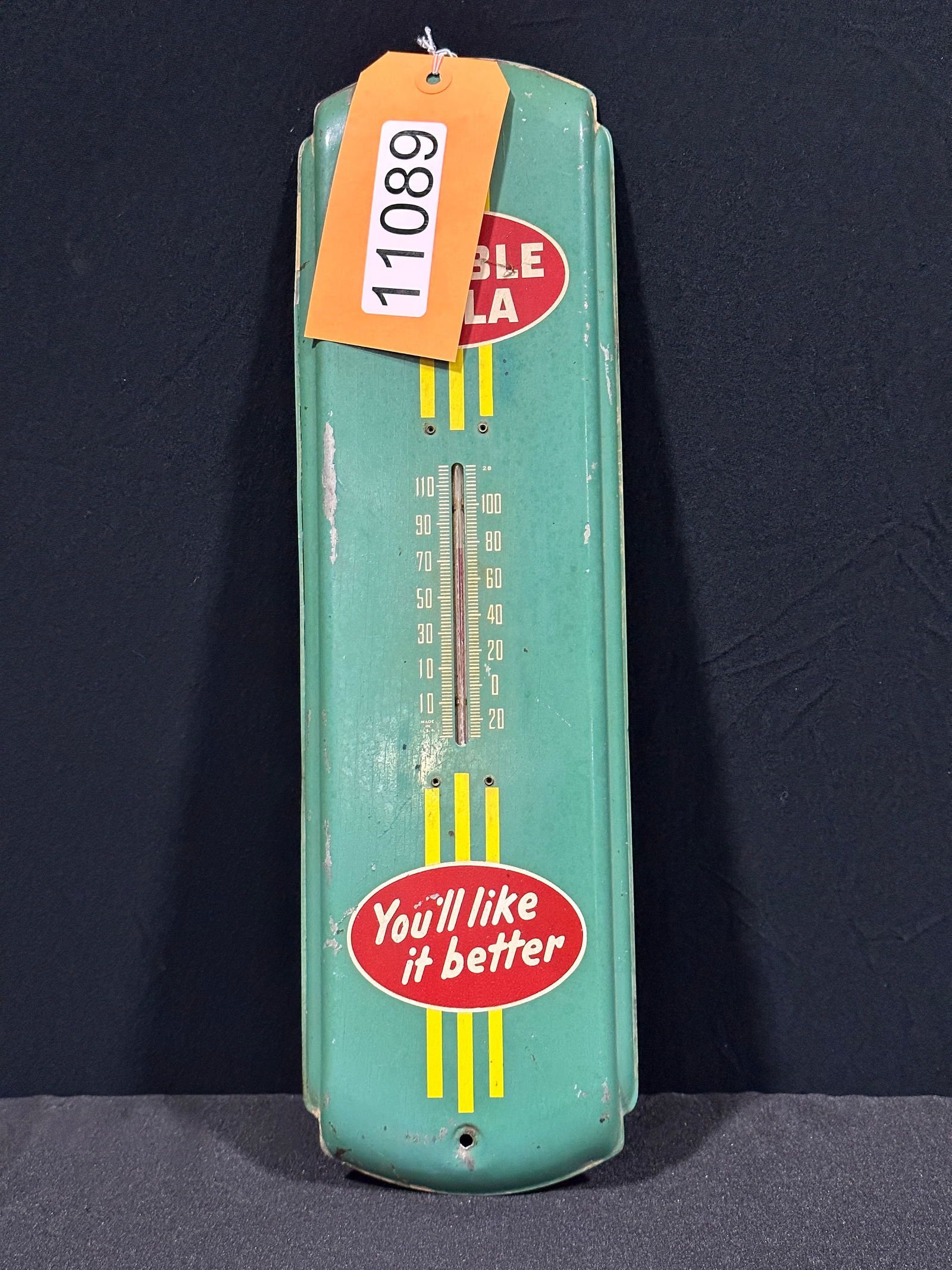 Double cola tin metal thermometer (1 of 2)