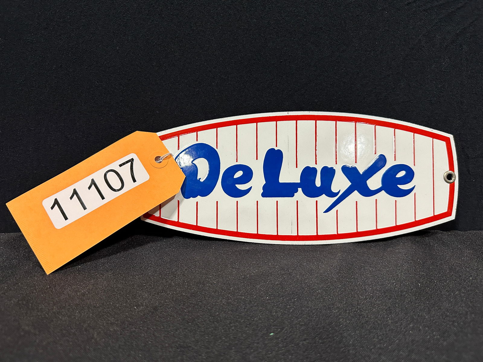 Champlin Deluxe porcelain pump plate sign (1 of 2)