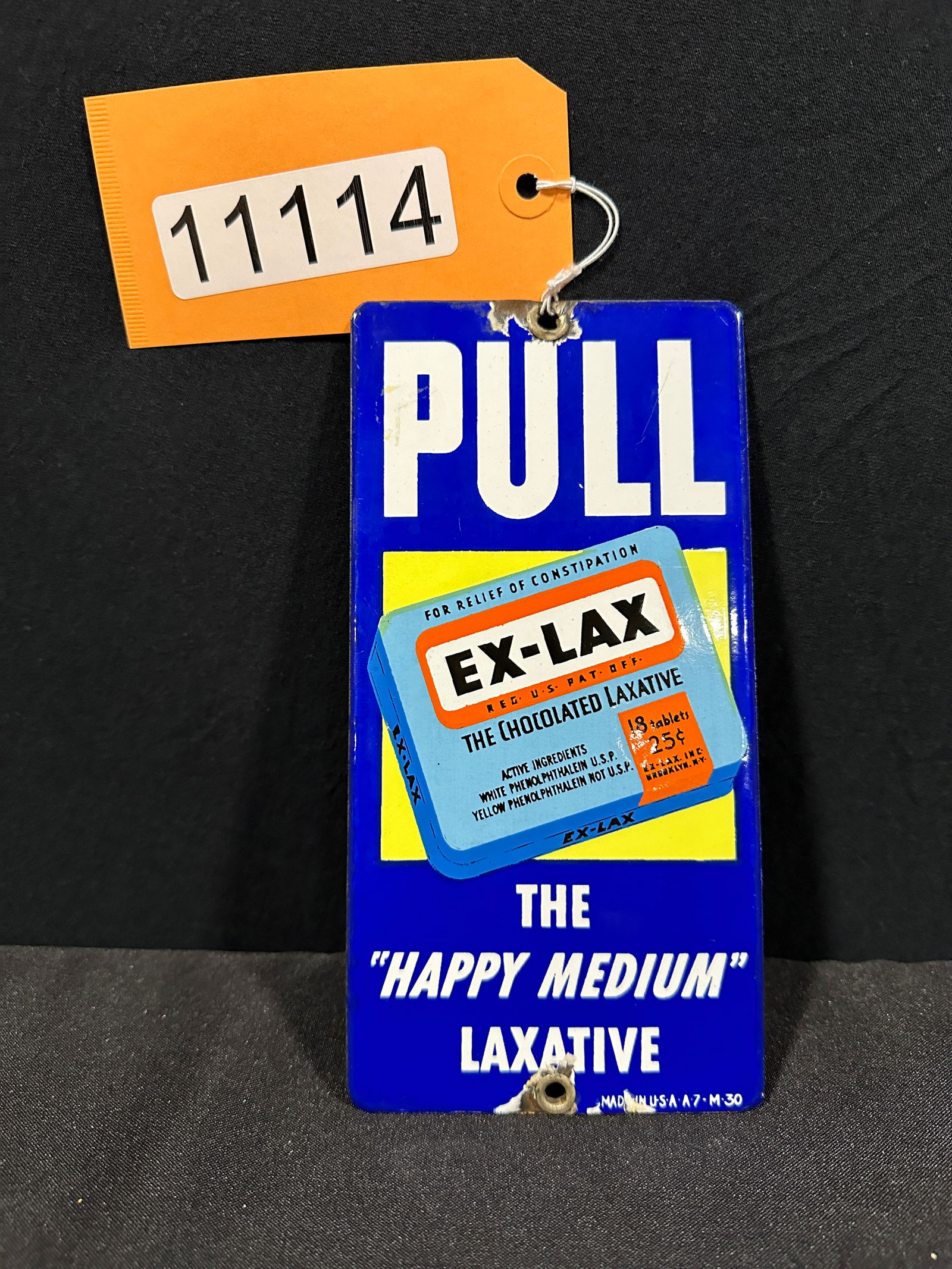Ex lax laxative Pull happy medium porcelain door push (1 of 2)