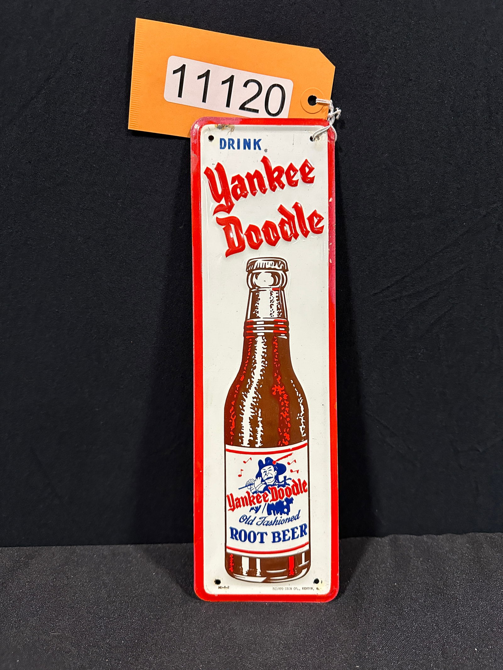 Yankee Doodle Root Beer Tin metal door push sign (1 of 2)