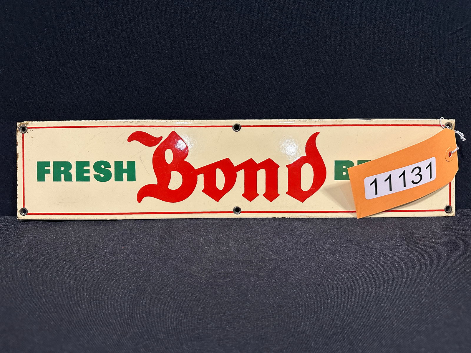 Fresh bond bread door push porcelain sign (1 of 2)