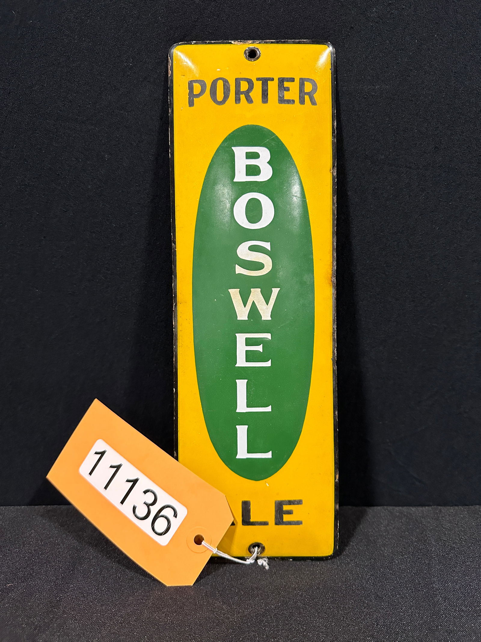 Porter Boswell Ale beer porcelain door push sign (1 of 2)