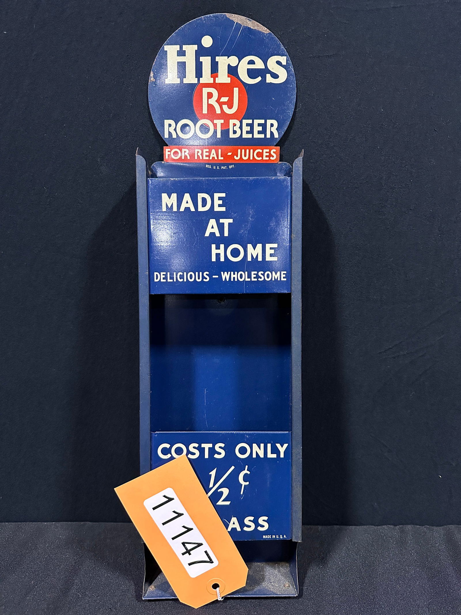 Hires root beer extract display tin metal sign (1 of 2)