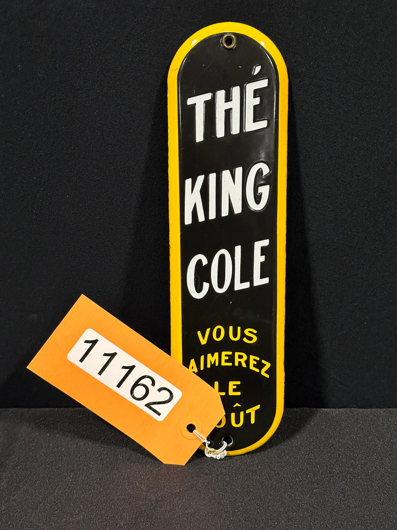 King Cole French Vous Aimerez porcelain door push sign (1 of 2)