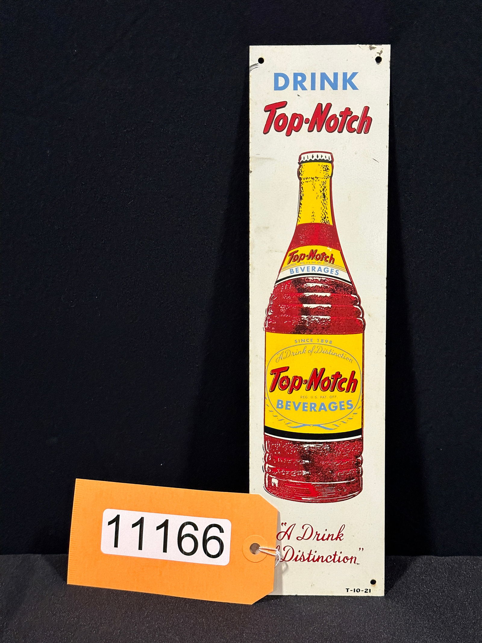 Drink top notch beverages soda tin metal sign (1 of 2)