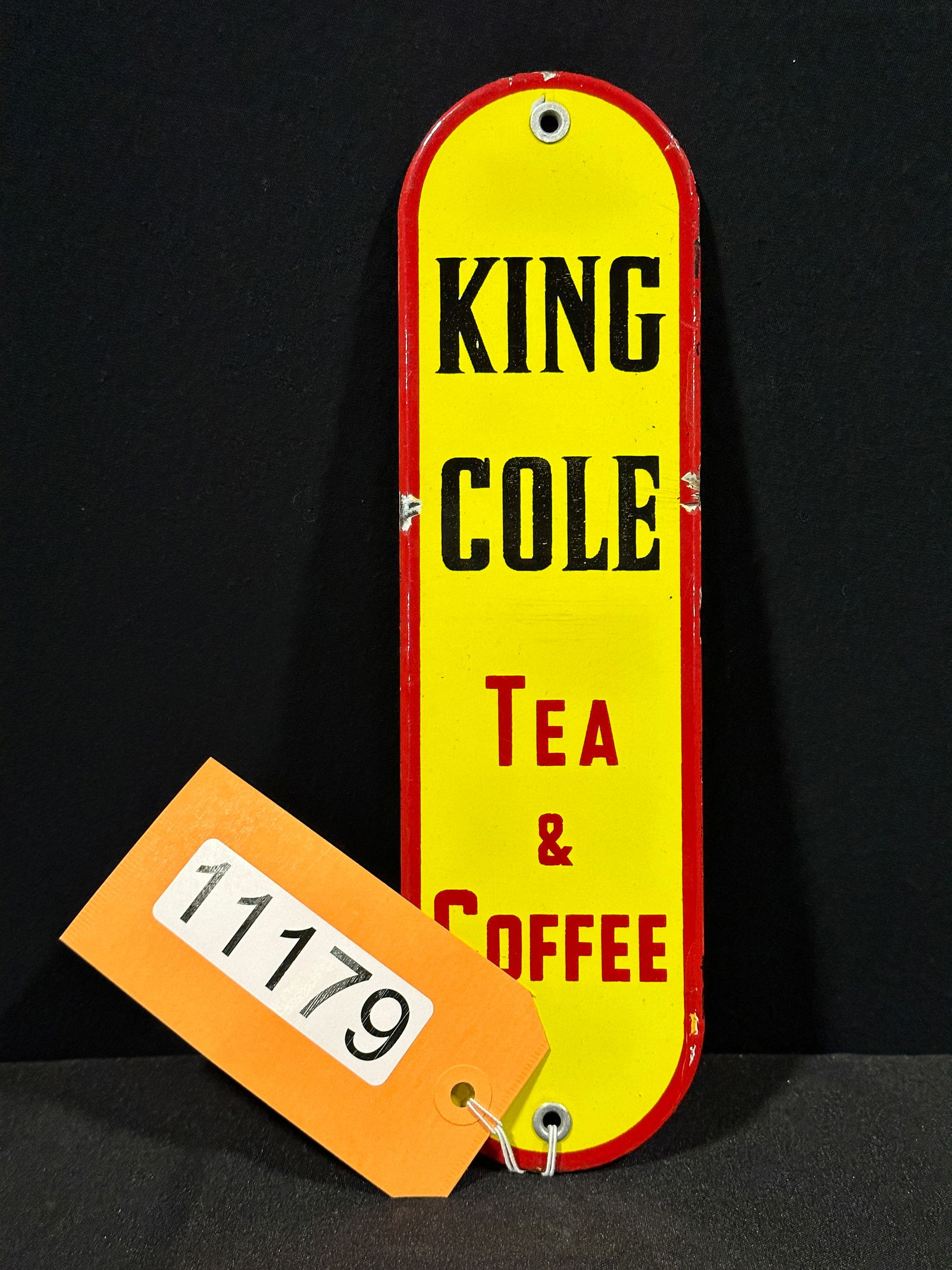 King Cole Tea Coffee porcelain door push sign (1 of 2)