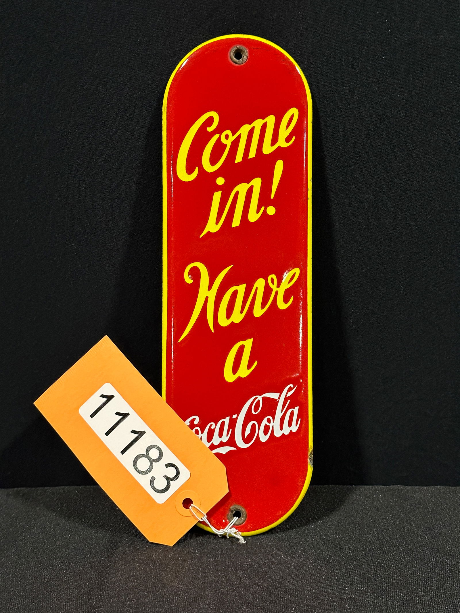 Have a Coca Cola Coke porcelain door push soda sign (1 of 2)