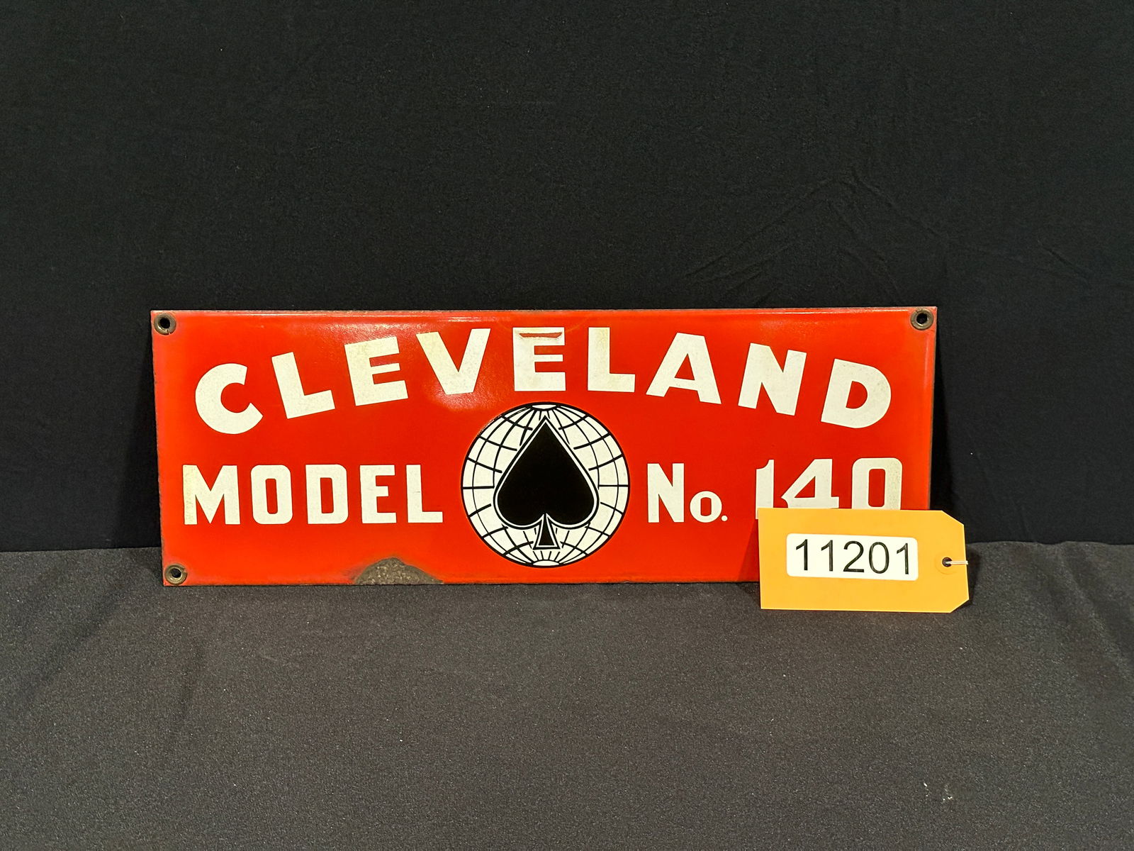 Cleveland model no 140 porcelain sign (1 of 2)