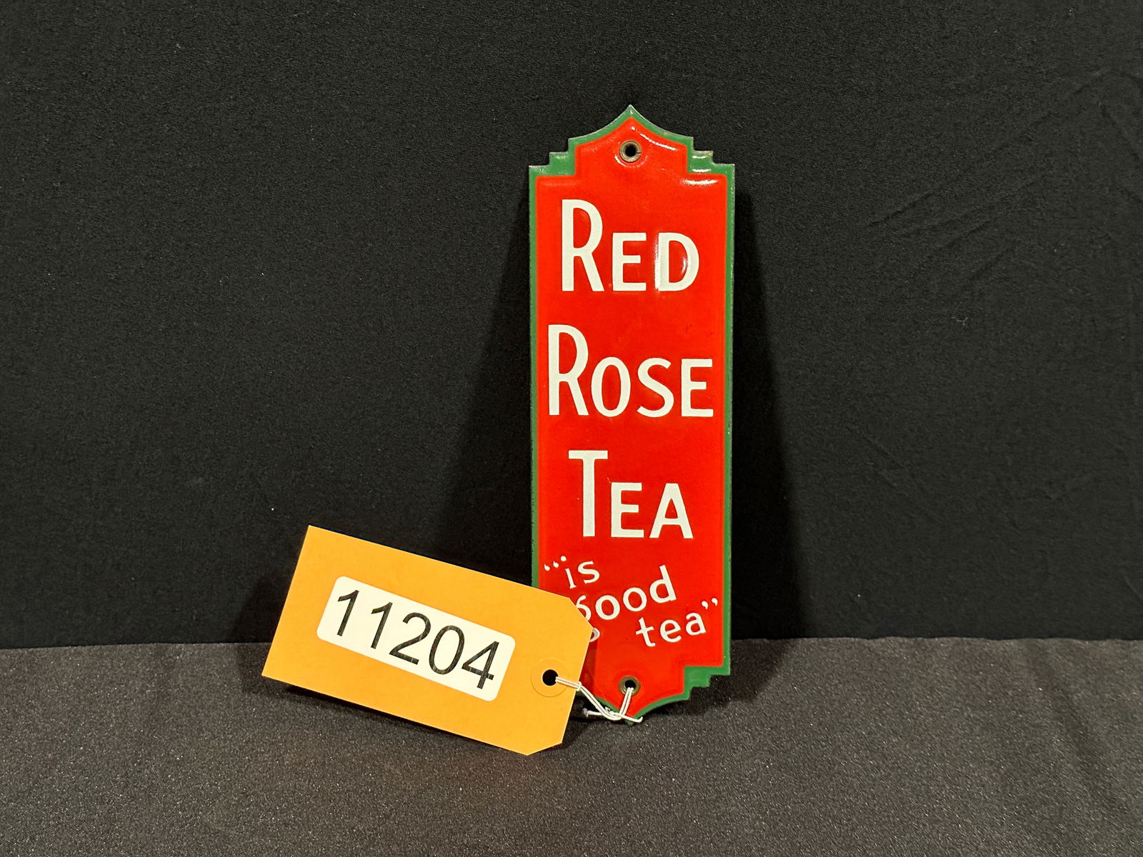 Red Rose It's good tea porcelain door push sign (1 of 2)