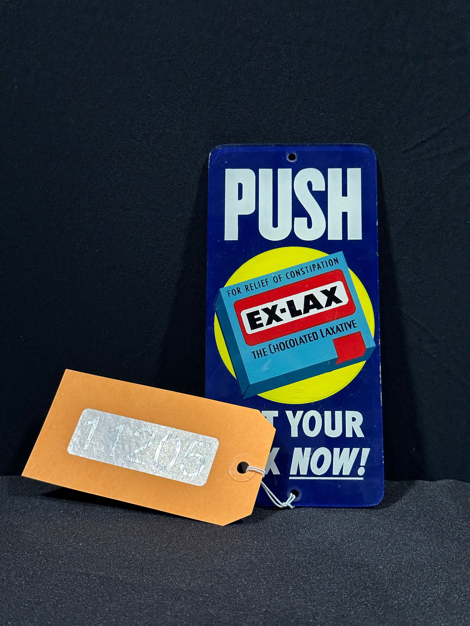 Ex lax get your box now laxative plastic door push sign (1 of 2)