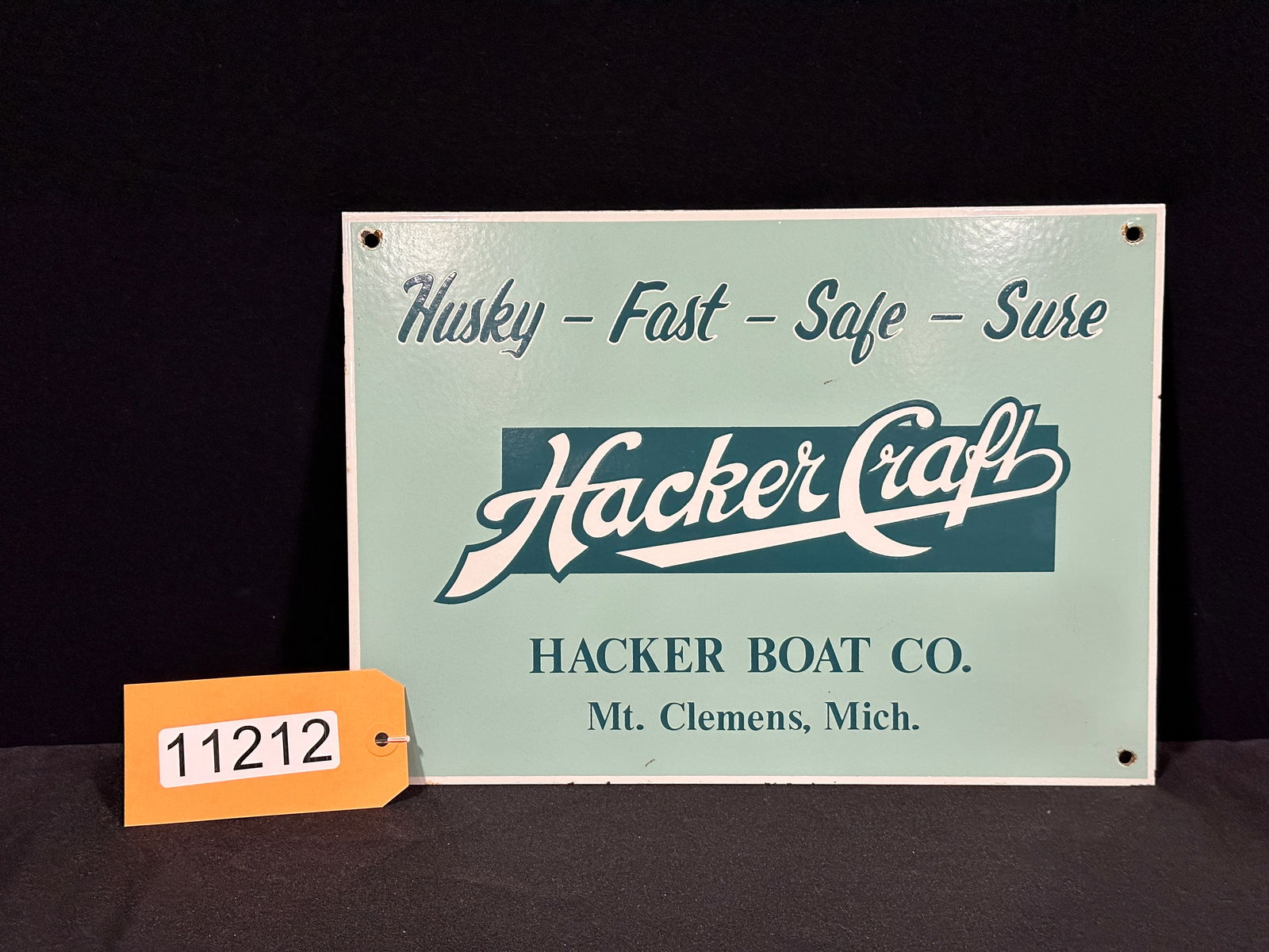 Hacker craft boat Michigan porcelain sign (1 of 2)