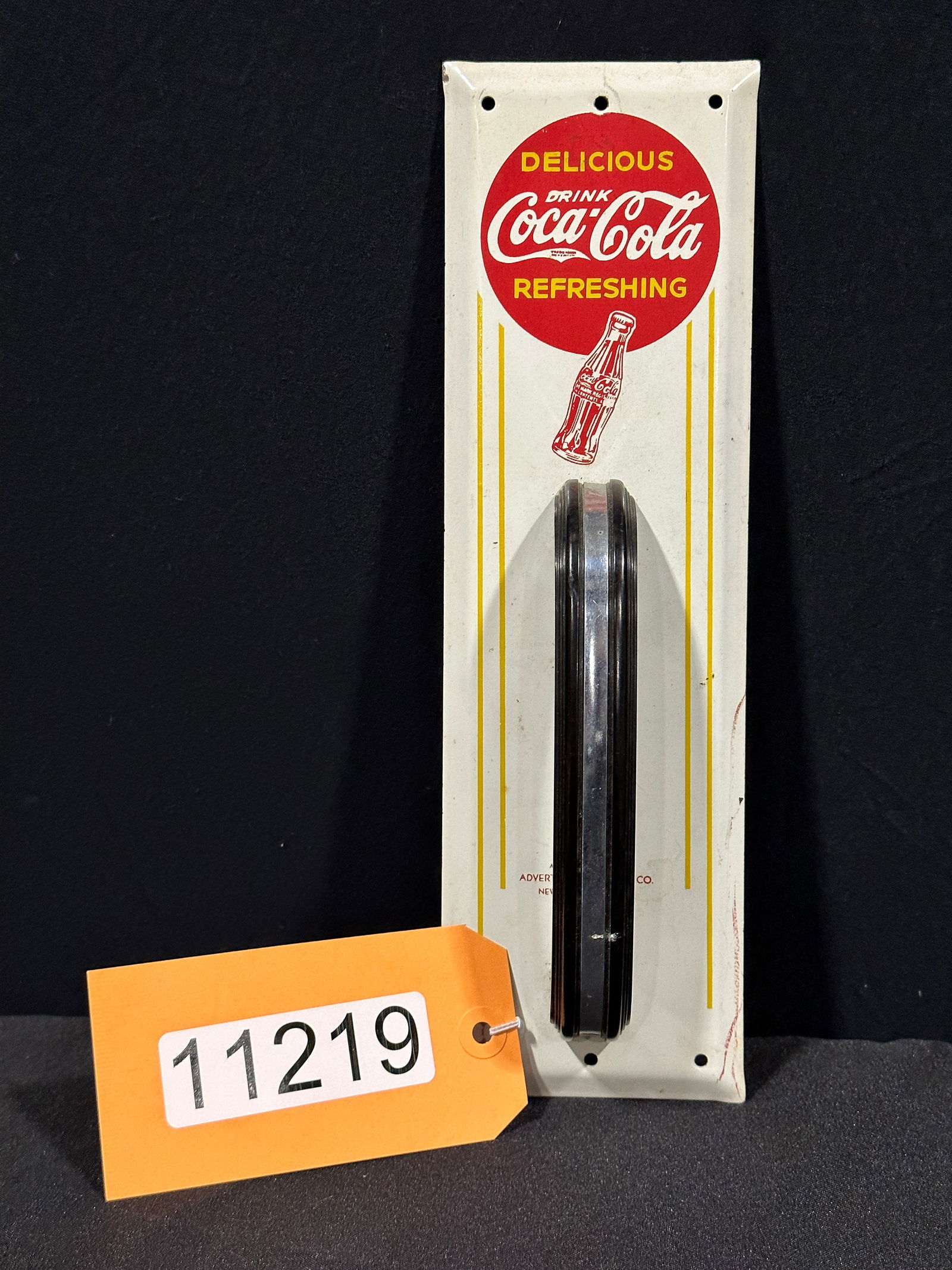 Coca Cola Coke handle metal tin door push sign (1 of 2)