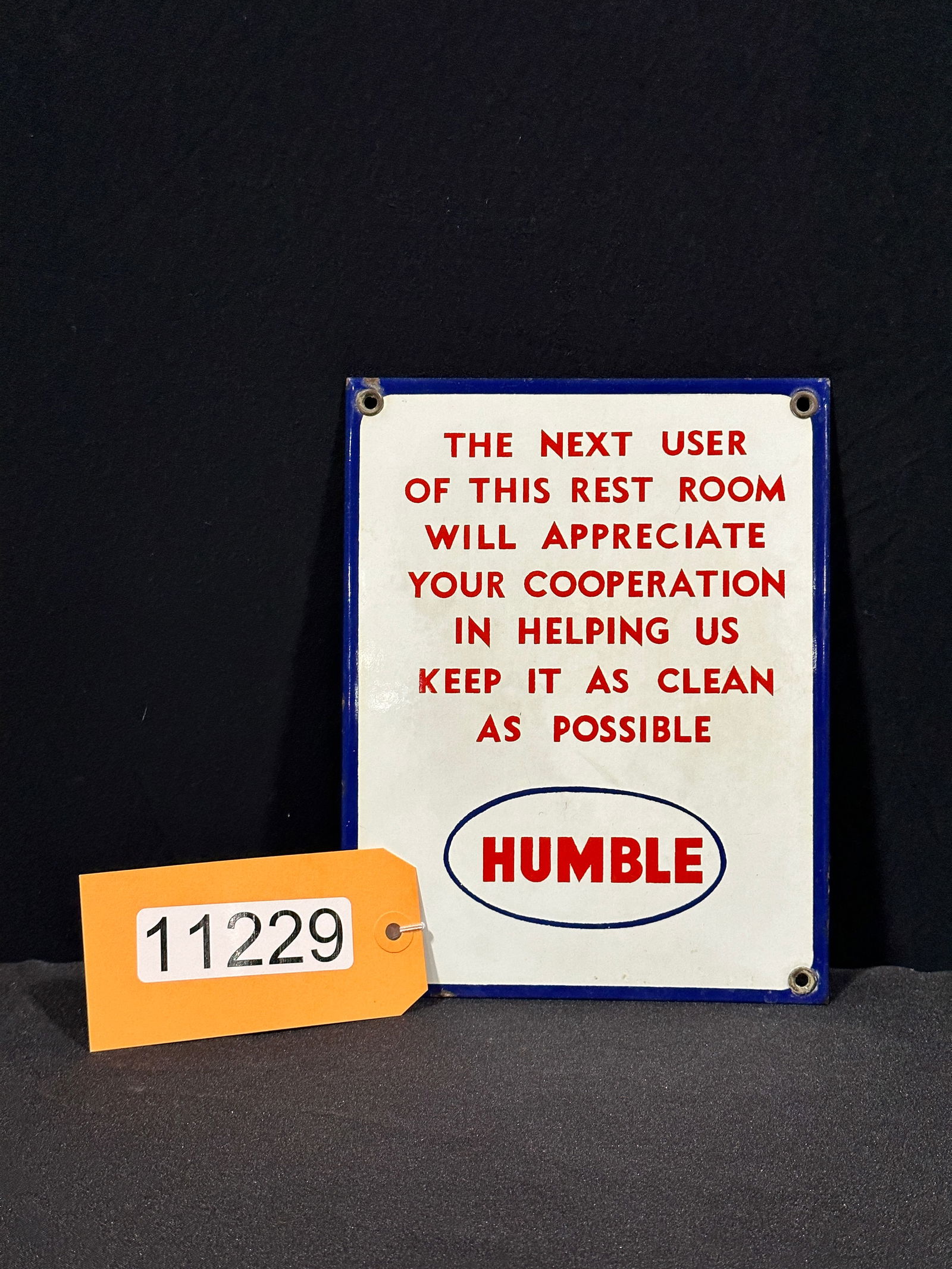 Humble rest room bathroom porcelain sign (1 of 2)