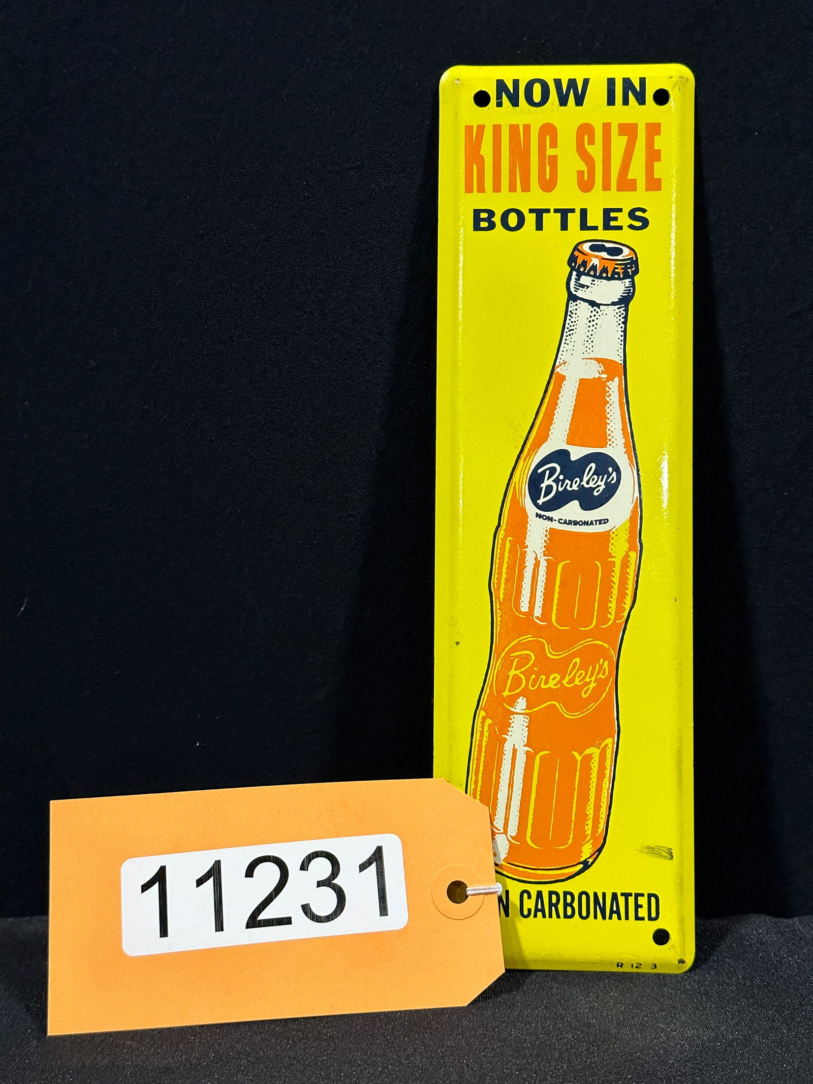 Bireley's King  bottle soda metal tin door push sign (1 of 2)